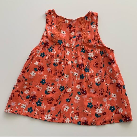 Francesca’s x Jun & Ivy Coral Floral Tank Top Large - Picture 5 of 9